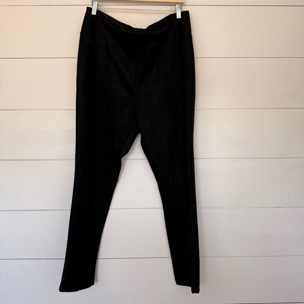 Andrew Marc Women’s XXL Black Faux Suede Pull on Pants
